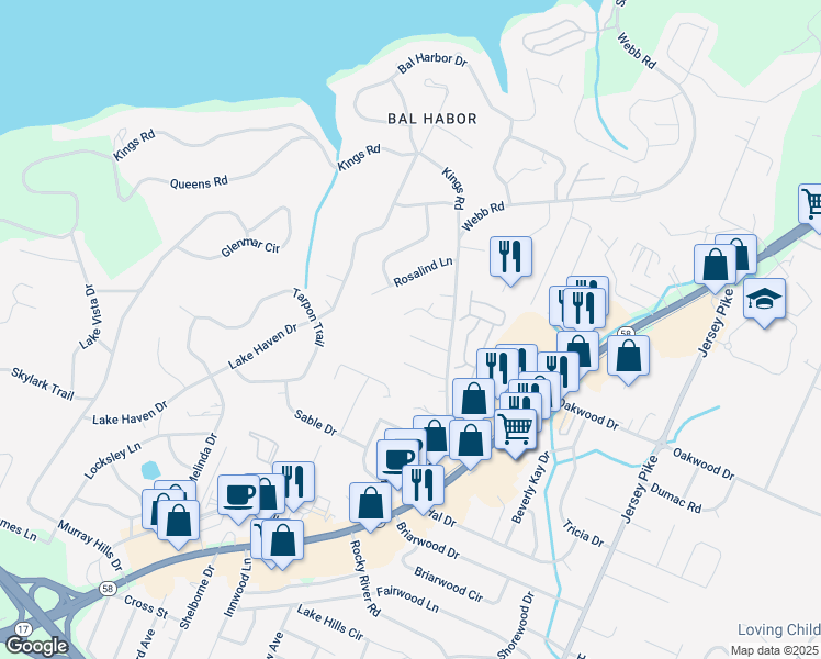 map of restaurants, bars, coffee shops, grocery stores, and more near 3972 Webb Oaks Court in Chattanooga