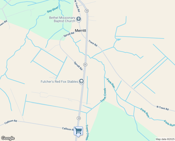 map of restaurants, bars, coffee shops, grocery stores, and more near 20331 North Carolina 55 in Oriental