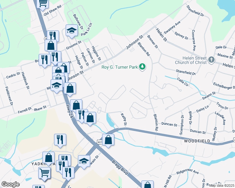 map of restaurants, bars, coffee shops, grocery stores, and more near 1820 Sardonyx Road in Fayetteville