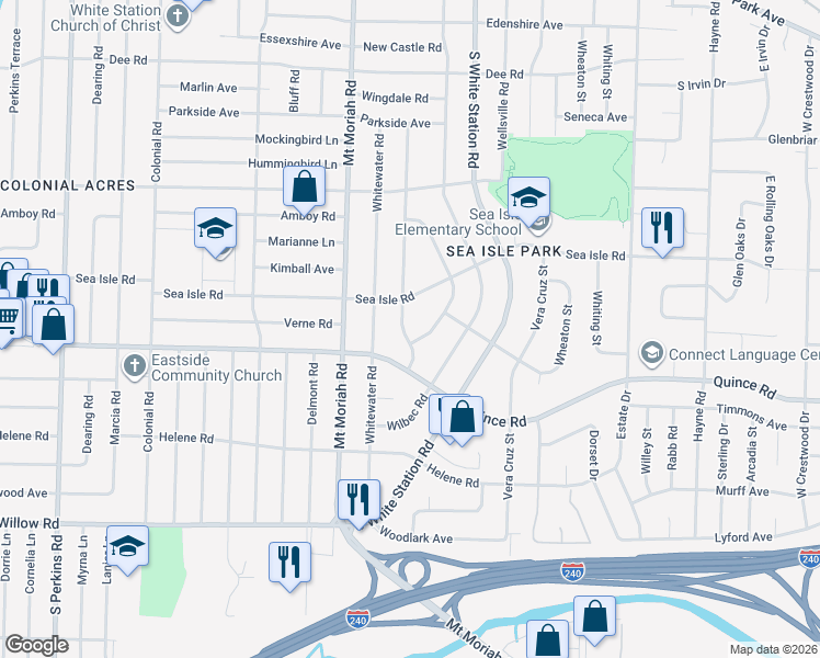 map of restaurants, bars, coffee shops, grocery stores, and more near 1436 Woodston Road in Memphis