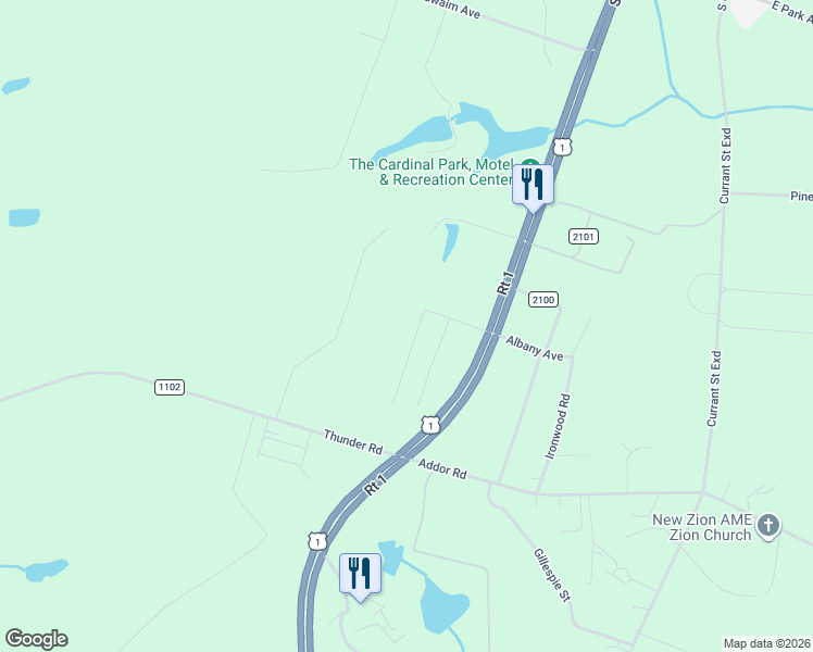 map of restaurants, bars, coffee shops, grocery stores, and more near 188 Park Avenue in Pinebluff