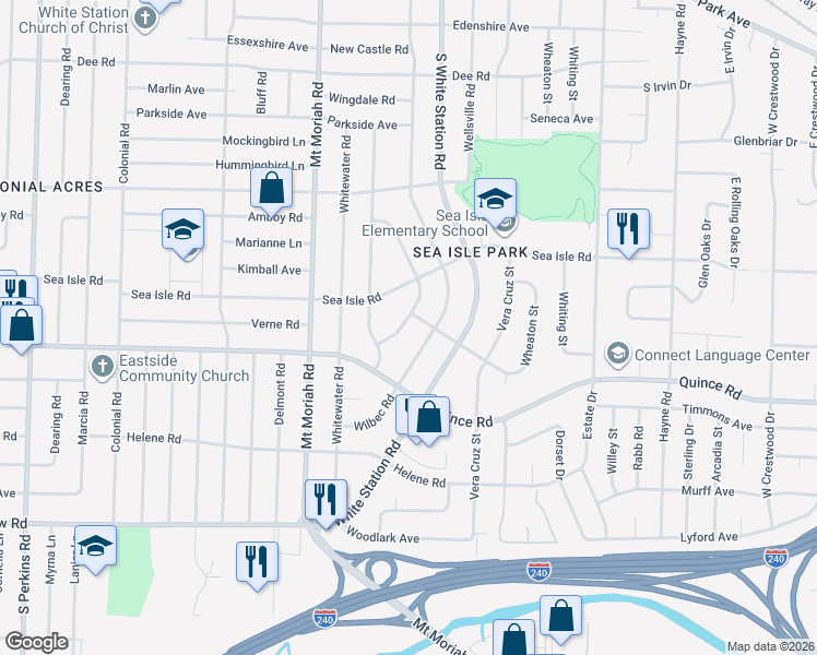 map of restaurants, bars, coffee shops, grocery stores, and more near 1433 Walton Road in Memphis