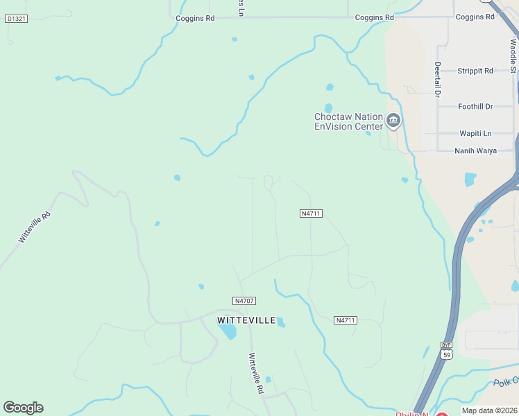 map of restaurants, bars, coffee shops, grocery stores, and more near 202 Forest Ridge Road in Poteau