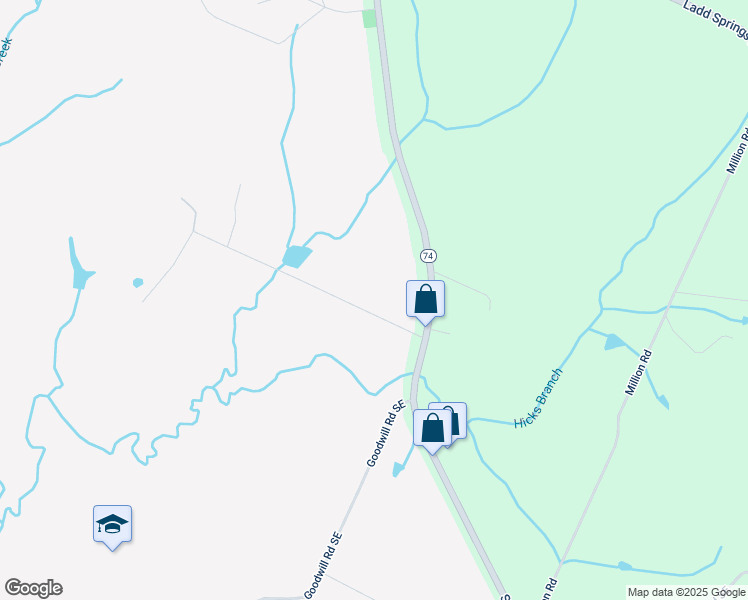 map of restaurants, bars, coffee shops, grocery stores, and more near 4026 Spring Place Road Southeast in Cleveland