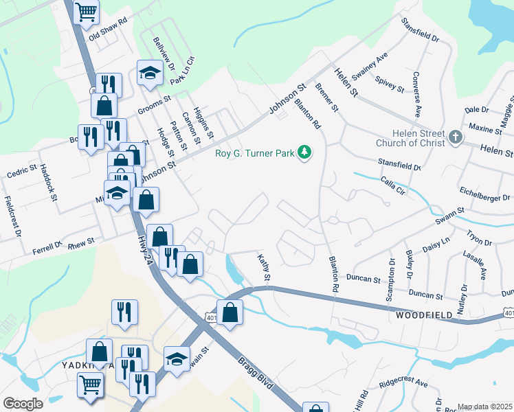 map of restaurants, bars, coffee shops, grocery stores, and more near 1832 Sardonyx Road in Fayetteville