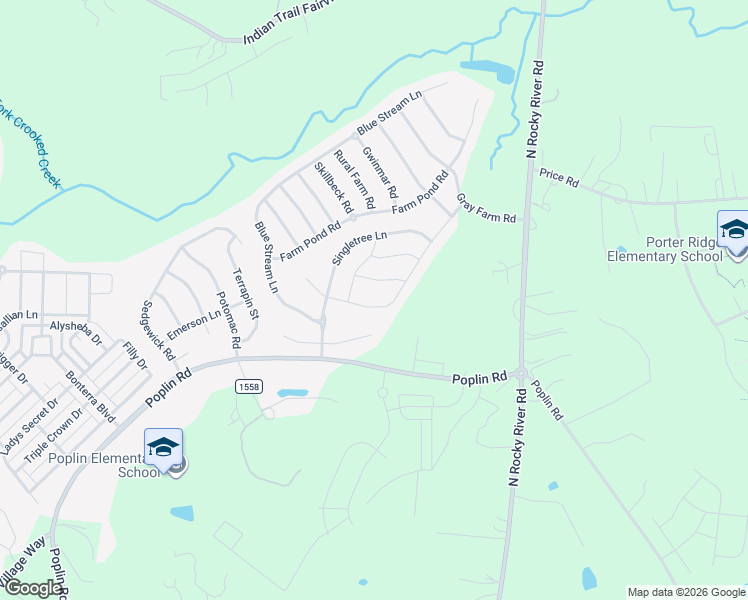 map of restaurants, bars, coffee shops, grocery stores, and more near 2005 Houndscroft Road in Indian Trail