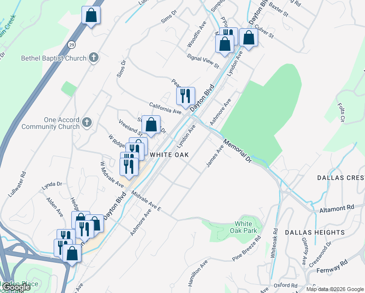 map of restaurants, bars, coffee shops, grocery stores, and more near 2208 Lyndon Avenue in Red Bank