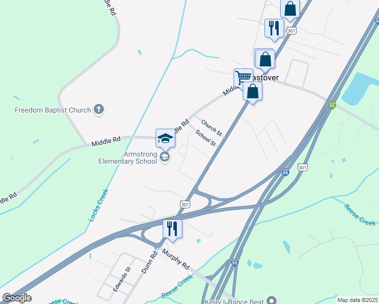 map of restaurants, bars, coffee shops, grocery stores, and more near 3506 Saraya Drive in Eastover