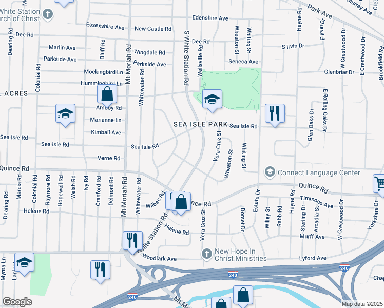 map of restaurants, bars, coffee shops, grocery stores, and more near 1434 Wilbec Road in Memphis