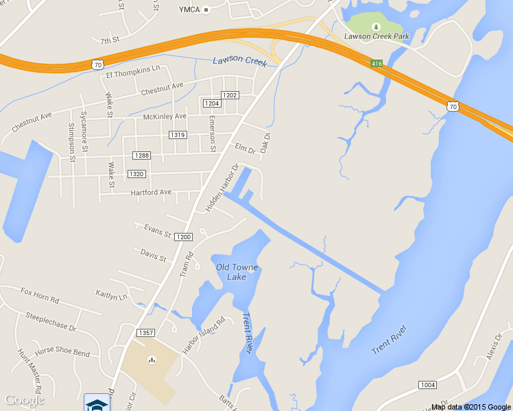 map of restaurants, bars, coffee shops, grocery stores, and more near 2102 Hidden Harbor Drive in New Bern