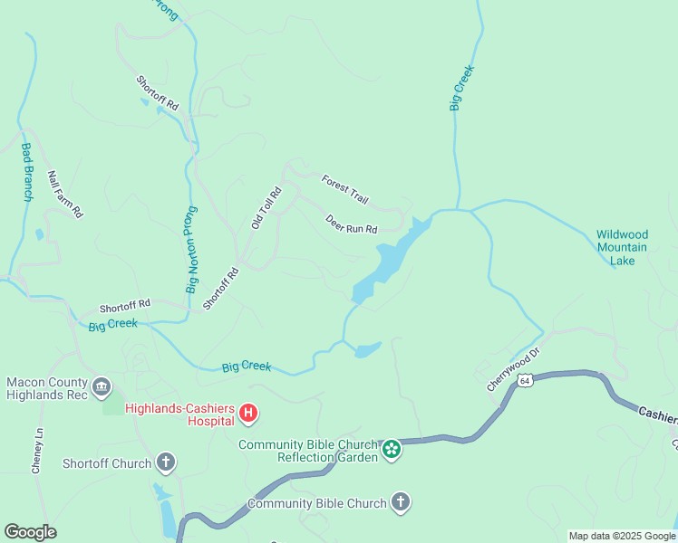 map of restaurants, bars, coffee shops, grocery stores, and more near 83 Ridge Trail in Highlands
