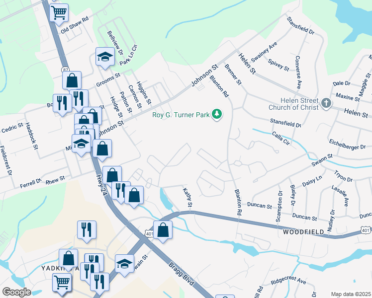 map of restaurants, bars, coffee shops, grocery stores, and more near 1840 Sardonyx Road in Fayetteville