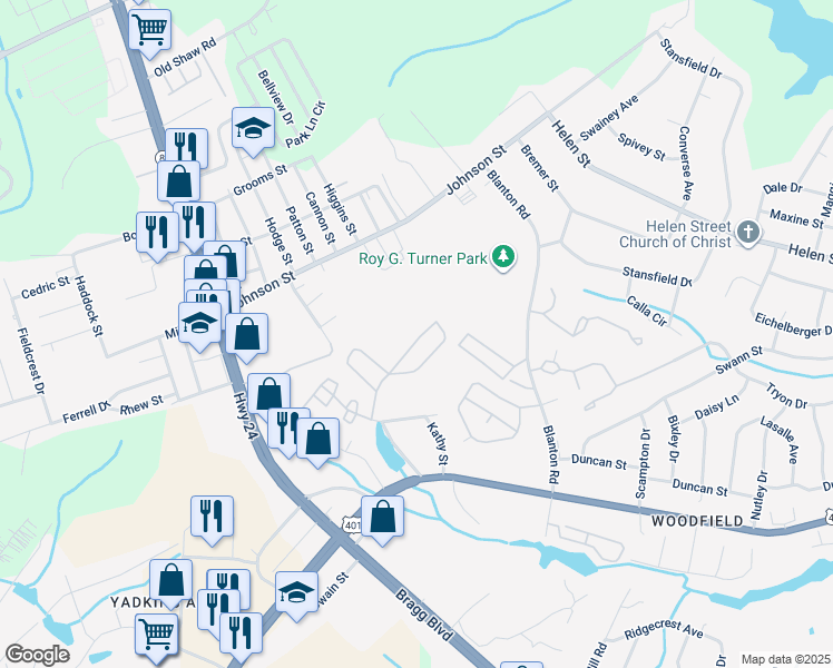 map of restaurants, bars, coffee shops, grocery stores, and more near 1833 Sardonyx Road in Fayetteville