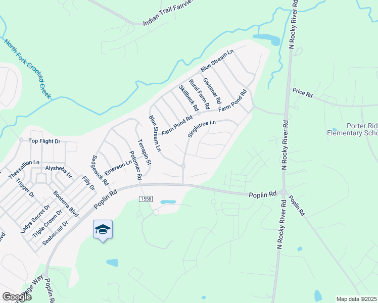 map of restaurants, bars, coffee shops, grocery stores, and more near 4002 Singletree Lane in Indian Trail
