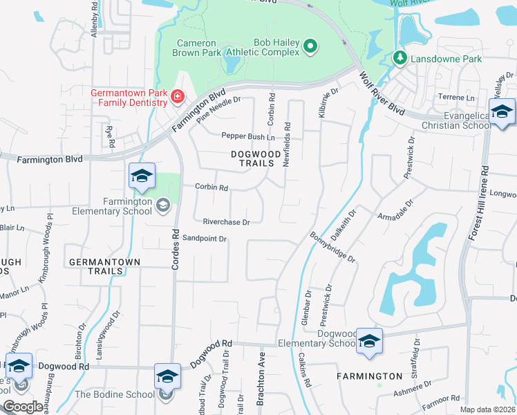map of restaurants, bars, coffee shops, grocery stores, and more near 2071 Stafford Park Ln in Germantown