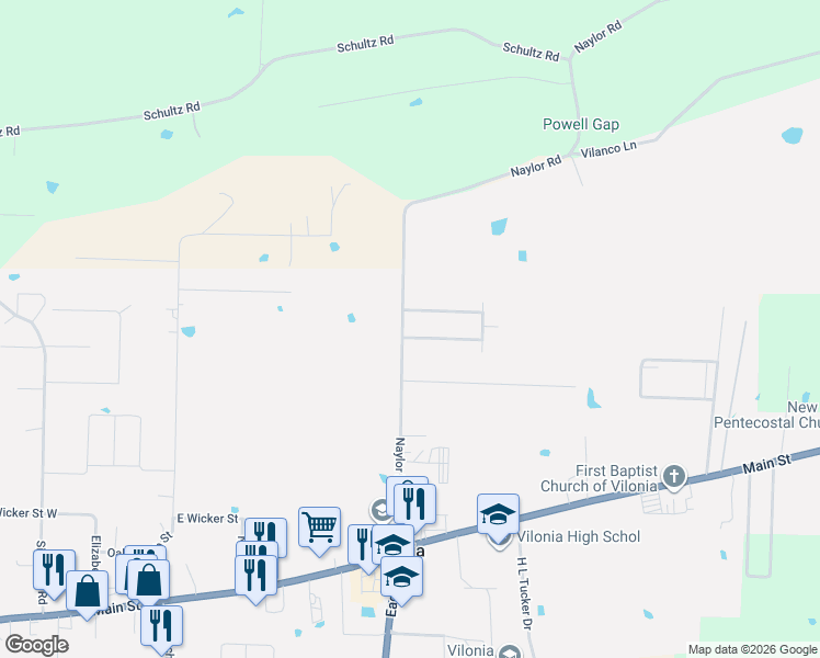 map of restaurants, bars, coffee shops, grocery stores, and more near 7 Aspen Creek Drive in Vilonia