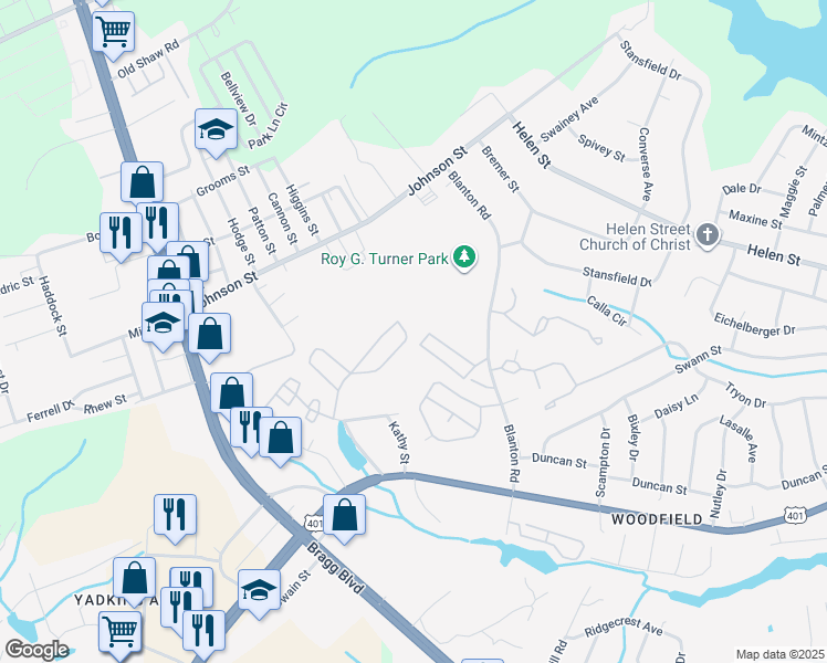 map of restaurants, bars, coffee shops, grocery stores, and more near 1840 Sardonyx Road in Fayetteville