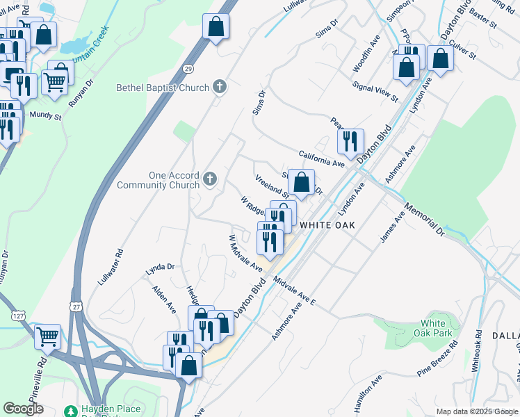 map of restaurants, bars, coffee shops, grocery stores, and more near 159 West Ridgewood Avenue in Red Bank