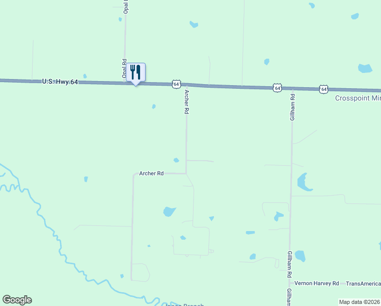 map of restaurants, bars, coffee shops, grocery stores, and more near 141 Archer Road in Beebe