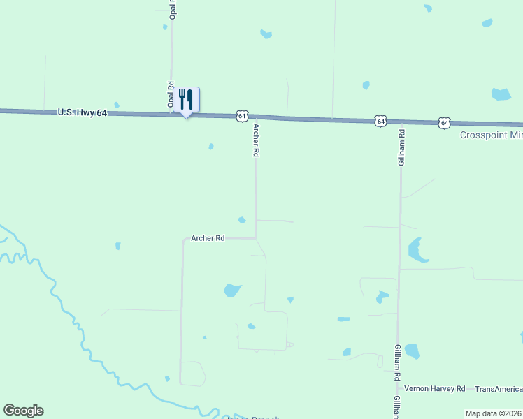 map of restaurants, bars, coffee shops, grocery stores, and more near 141 Archer Road in Beebe