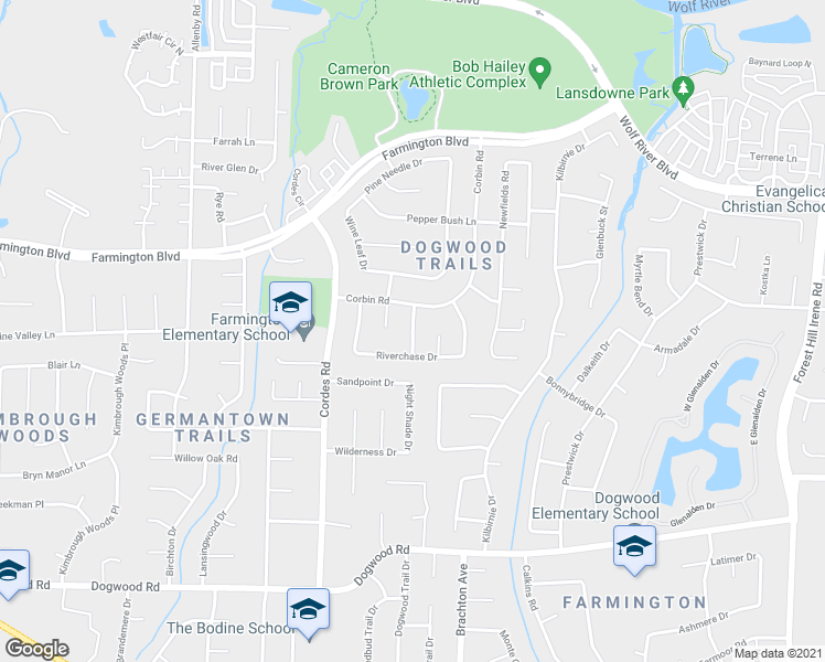 map of restaurants, bars, coffee shops, grocery stores, and more near 2071 Norcross Drive in Germantown