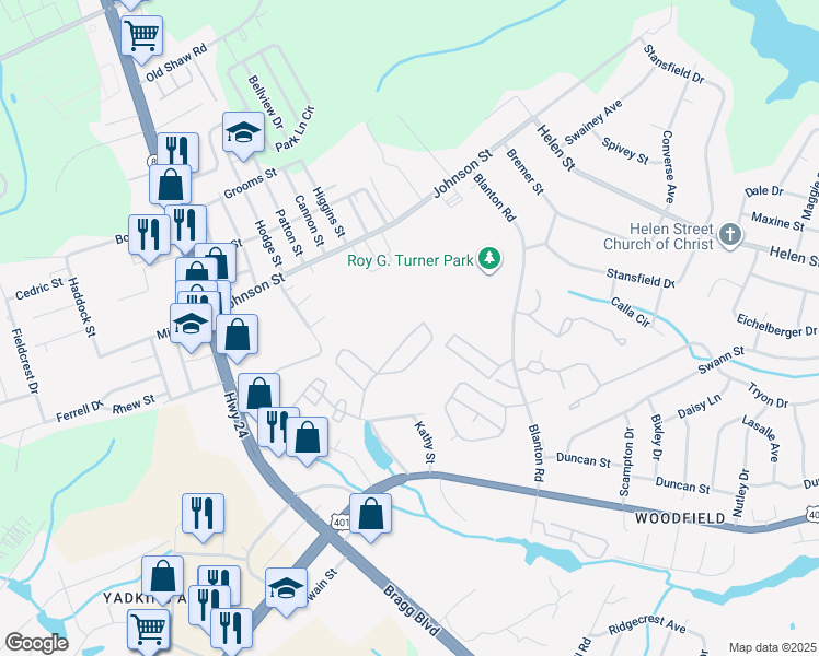 map of restaurants, bars, coffee shops, grocery stores, and more near 1837 Sardonyx Road in Fayetteville