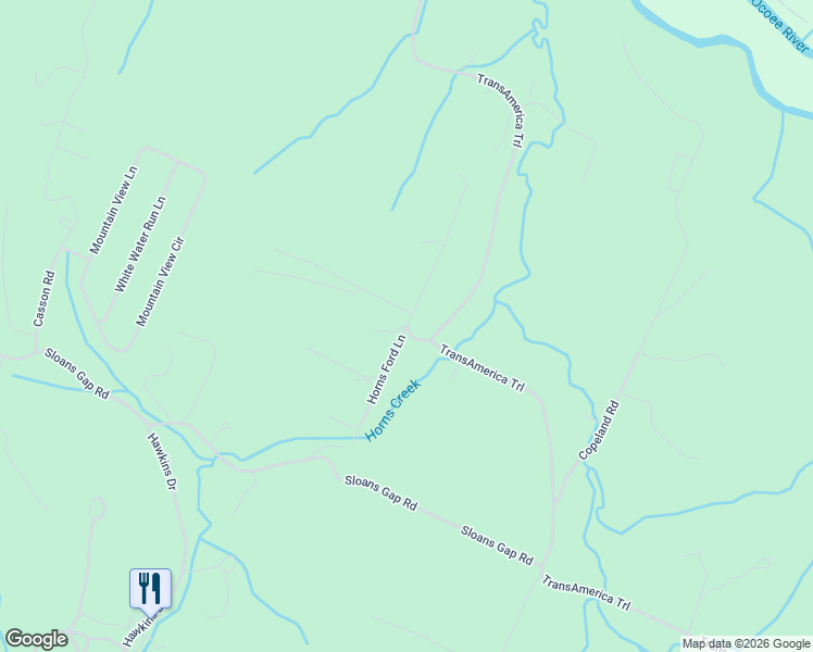 map of restaurants, bars, coffee shops, grocery stores, and more near 203 Horns Ford Lane in Ocoee