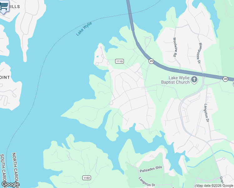 map of restaurants, bars, coffee shops, grocery stores, and more near 16480 Tulloch Road in Charlotte