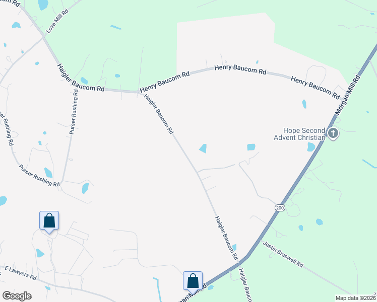 map of restaurants, bars, coffee shops, grocery stores, and more near 2711 Haigler Baucom Road in Monroe