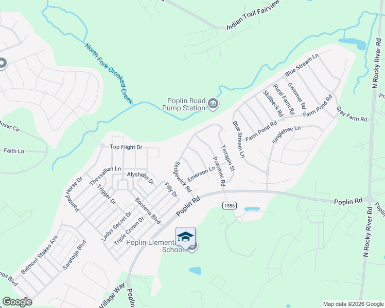 map of restaurants, bars, coffee shops, grocery stores, and more near 1012 Loudoun Road in Indian Trail