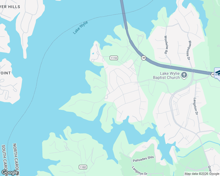 map of restaurants, bars, coffee shops, grocery stores, and more near 16480 Tulloch Road in Charlotte