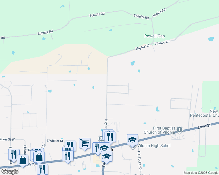 map of restaurants, bars, coffee shops, grocery stores, and more near 7 Aspen Creek Drive in Vilonia