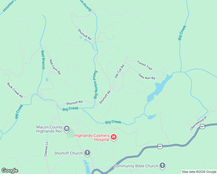 map of restaurants, bars, coffee shops, grocery stores, and more near 556 Shortoff Road in Highlands