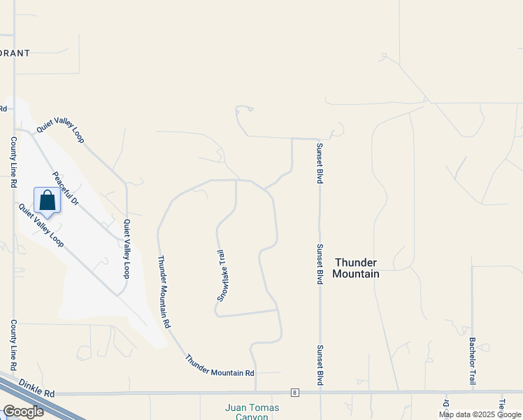 map of restaurants, bars, coffee shops, grocery stores, and more near 77 Thunder Mountain Road in Edgewood