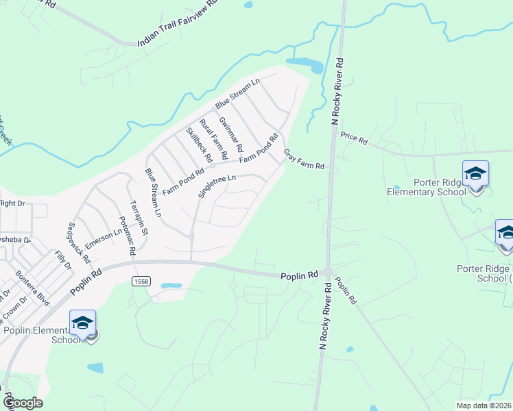 map of restaurants, bars, coffee shops, grocery stores, and more near 3002 Houndscroft Road in Indian Trail
