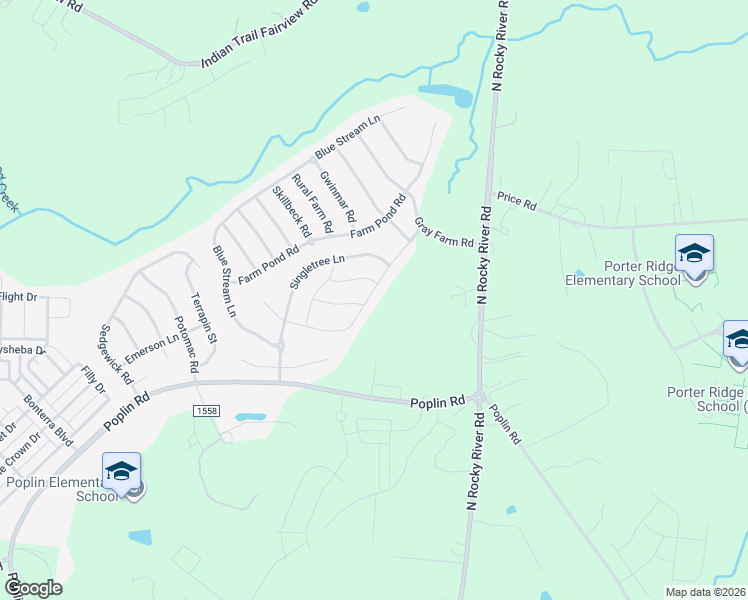 map of restaurants, bars, coffee shops, grocery stores, and more near 3004 Houndscroft Road in Indian Trail