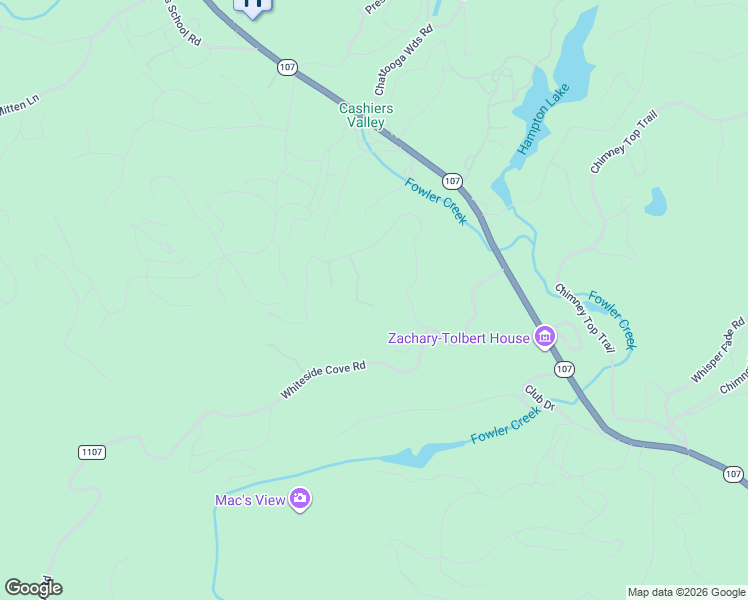 map of restaurants, bars, coffee shops, grocery stores, and more near 645 Heaton Forest Road in Cashiers
