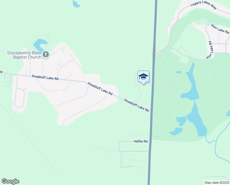 map of restaurants, bars, coffee shops, grocery stores, and more near 1053 Pinebluff Lake Road in Aberdeen