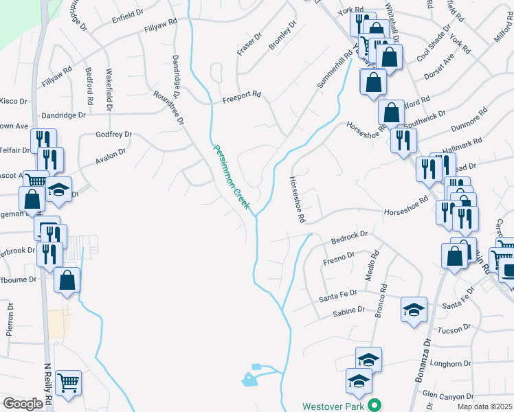 map of restaurants, bars, coffee shops, grocery stores, and more near 212 Summerhill Court in Fayetteville
