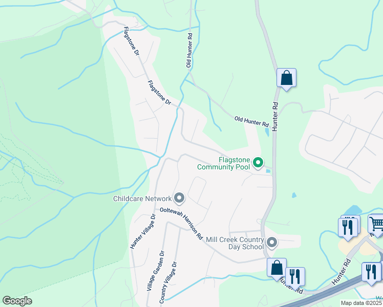 map of restaurants, bars, coffee shops, grocery stores, and more near in Collegedale