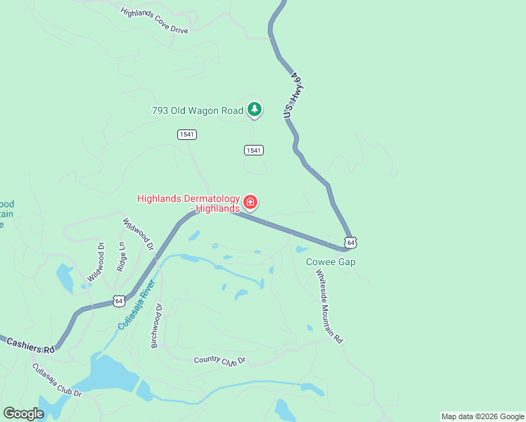 map of restaurants, bars, coffee shops, grocery stores, and more near 807 Eastover Road in Highlands