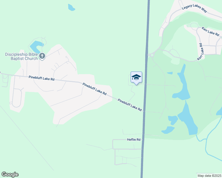 map of restaurants, bars, coffee shops, grocery stores, and more near 1053 Pinebluff Lake Road in Aberdeen