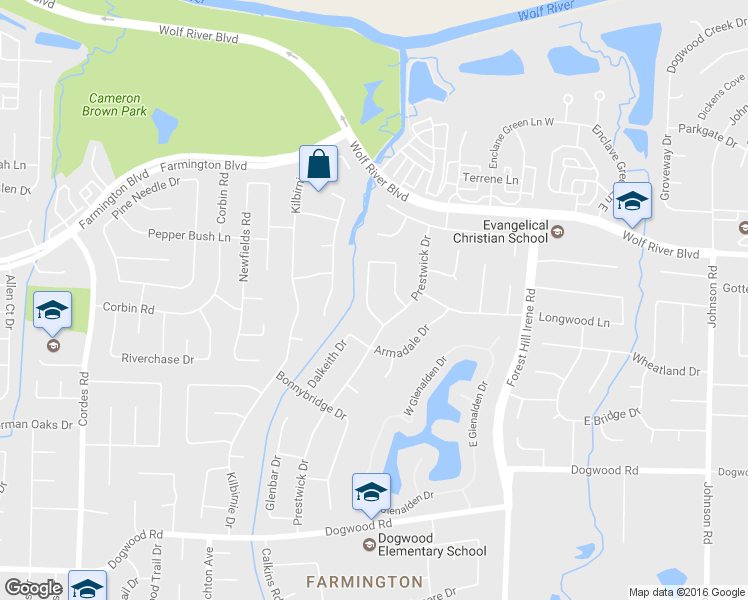 map of restaurants, bars, coffee shops, grocery stores, and more near 2024 Myrtle Bend Drive in Germantown