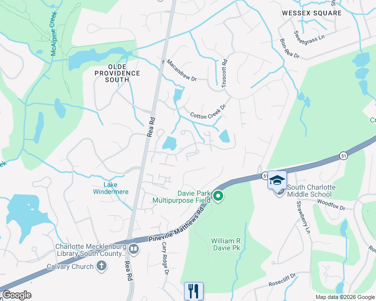 map of restaurants, bars, coffee shops, grocery stores, and more near in Charlotte