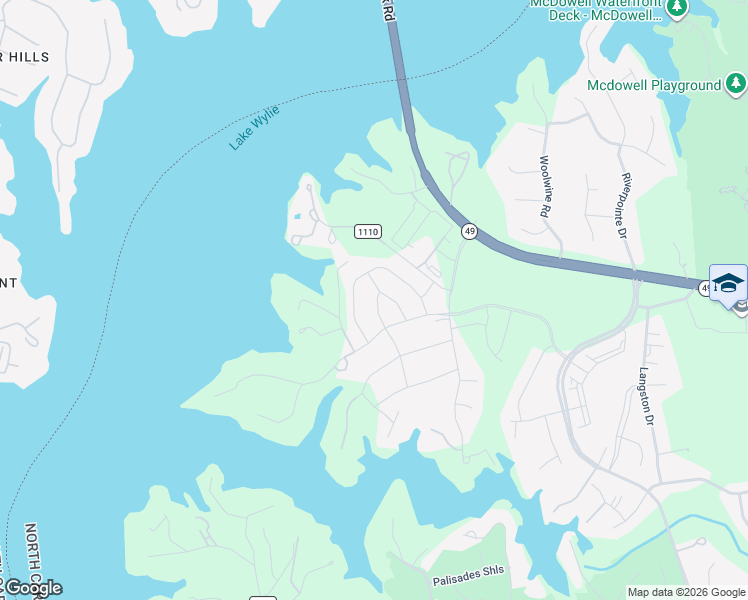 map of restaurants, bars, coffee shops, grocery stores, and more near 16112 Tulloch Road in Charlotte