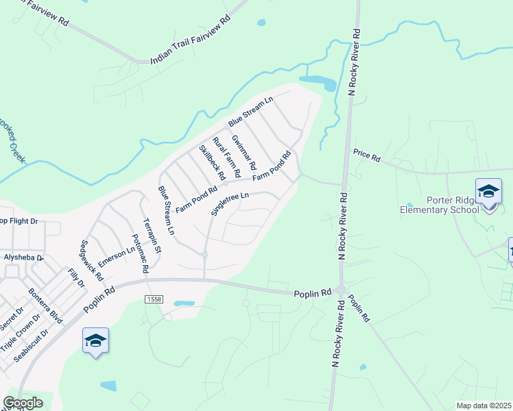 map of restaurants, bars, coffee shops, grocery stores, and more near 1009 Dairy Glen Road in Indian Trail