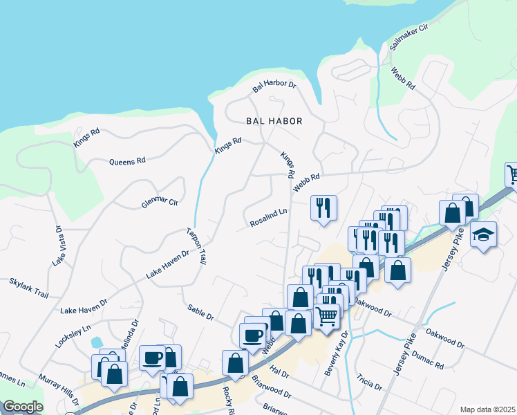 map of restaurants, bars, coffee shops, grocery stores, and more near 3918 Yorktown Road in Chattanooga