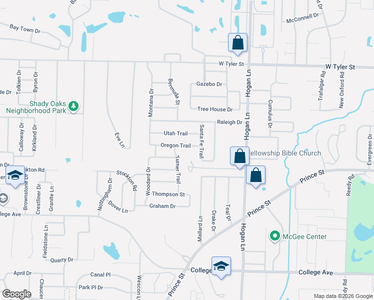 map of restaurants, bars, coffee shops, grocery stores, and more near 960 Turner Trail in Conway