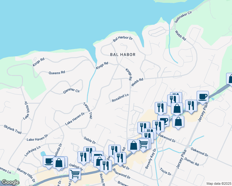 map of restaurants, bars, coffee shops, grocery stores, and more near 3918 Yorktown Road in Chattanooga