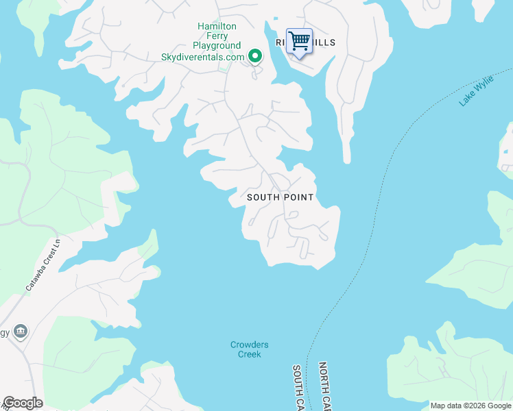 map of restaurants, bars, coffee shops, grocery stores, and more near 14 Sandy Cove Road in Clover